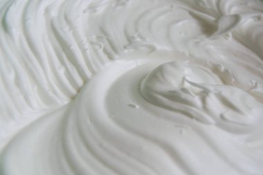 Pasta için çırpılmış krema, manzarayı kapat.