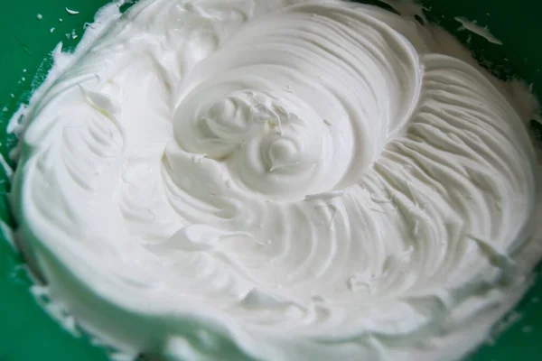 Crème Fouettée Pour Gâteau Vue Rapprochée — Photo