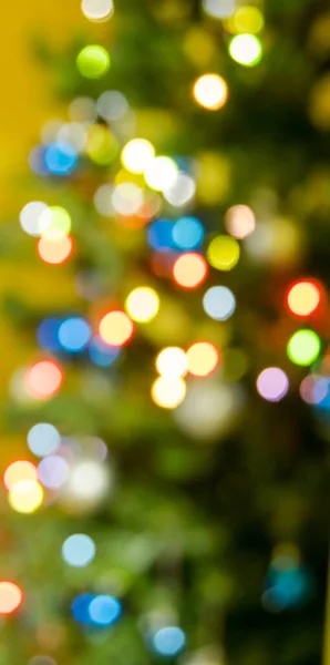 Weihnachtsbeleuchtung Hintergrund Mit Einem Künstlichen Baum — Stockfoto