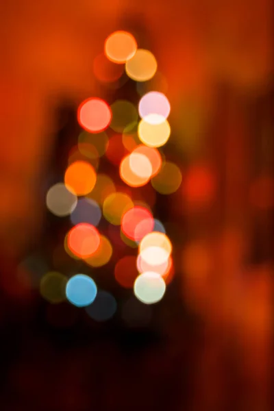 Jul Ljus Bakgrund Med Konstgjord Träd — Stockfoto