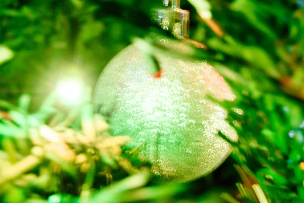Weihnachtsbeleuchtung Hintergrund Mit Einem Künstlichen Baum — Stockfoto