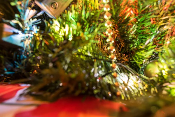 나무를 배경으로 크리스마스 — 스톡 사진