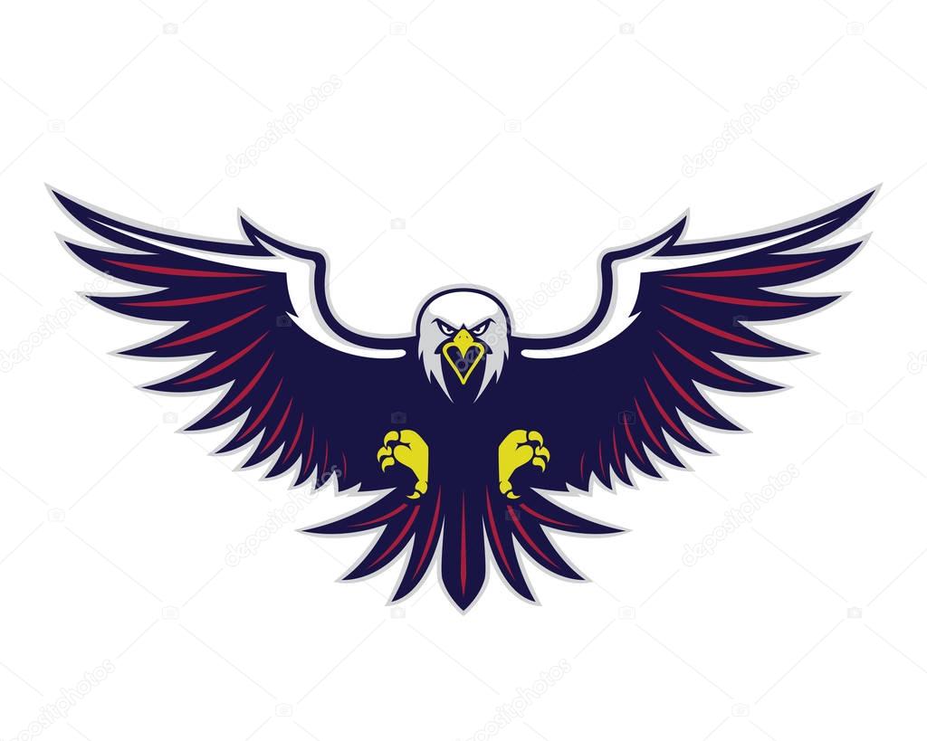 Flying eagle mascot