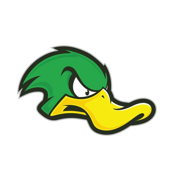 愤怒的鸭子吉祥物 — 图库矢量图片