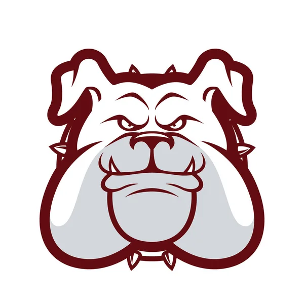 Bulldog mascota cabeza — Vector de stock