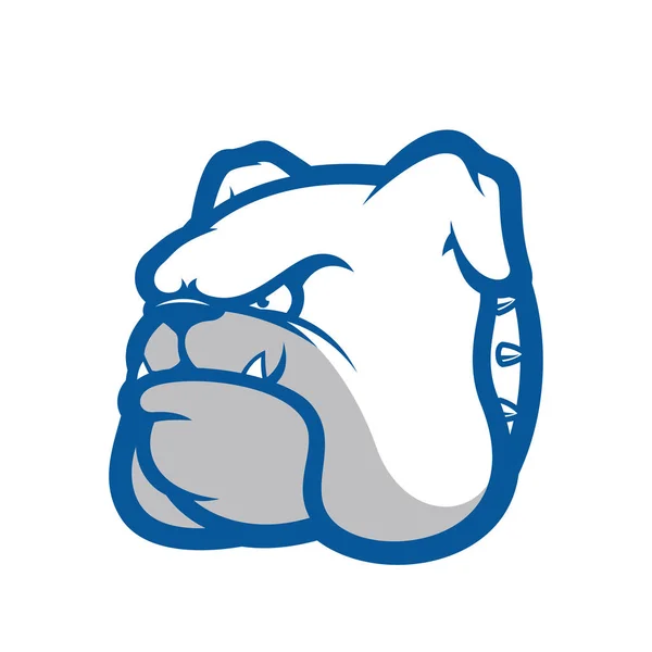 Bulldog hoofd mascotte — Stockvector