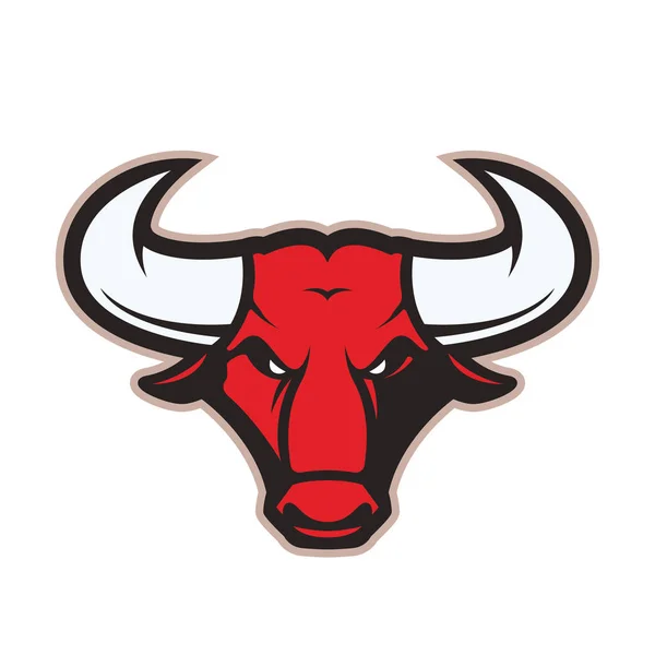 Bull hoofd mascotte — Stockvector