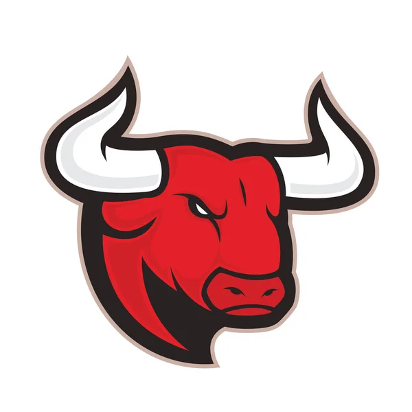 Mascota cabeza de toro — Vector de stock