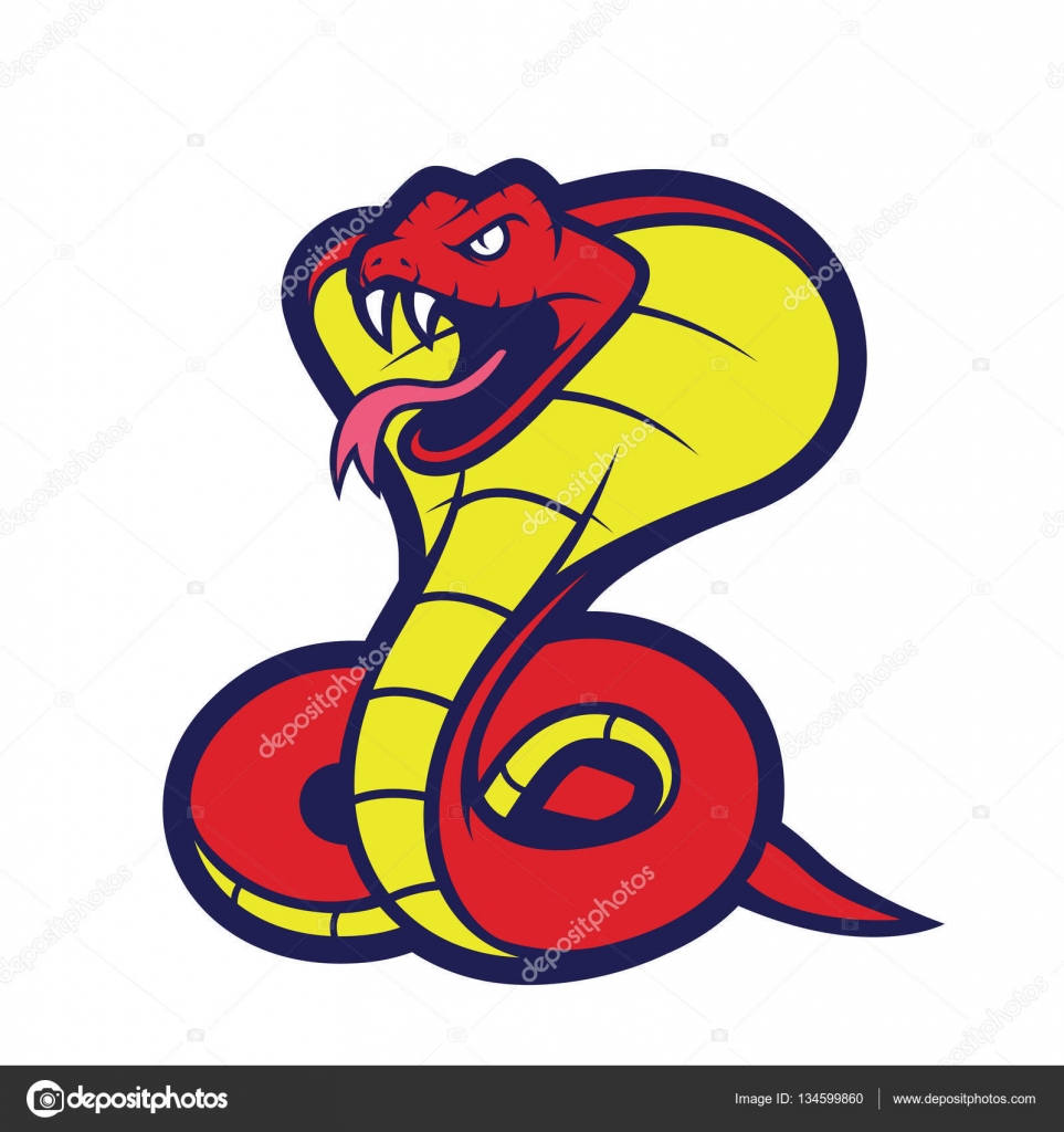 Mascote cobra-cobra-rei do desenho animado - Stockphoto #28098824