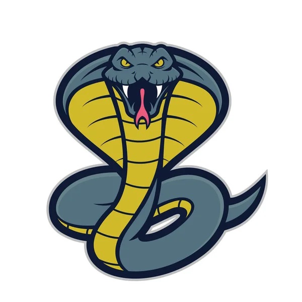 Kobra-Schlangenmaskottchen — Stockvektor