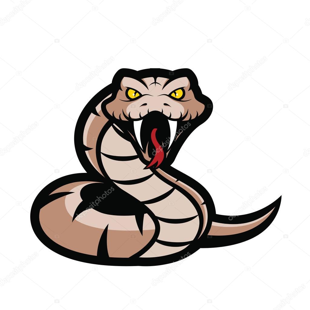 Clipart picture of a viper snake cartoon mascot logo character