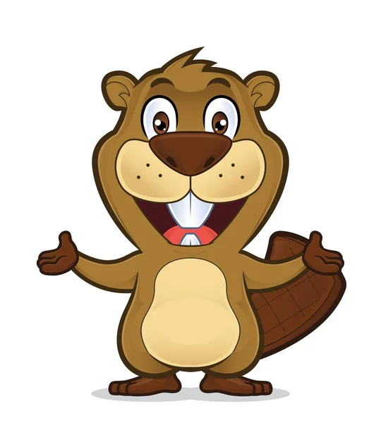 Beaver, a barátságos gesztus — Stock Vector
