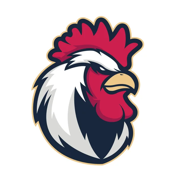 Mascotte de tête de coq de poulet — Image vectorielle