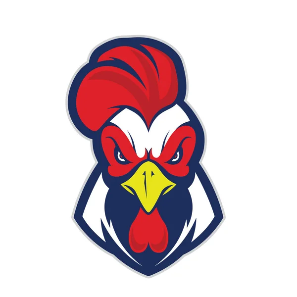 Chicken rooster head mascot — Stock Vector