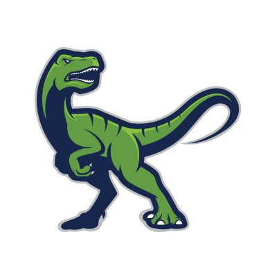 Raptor mascot logo clipart