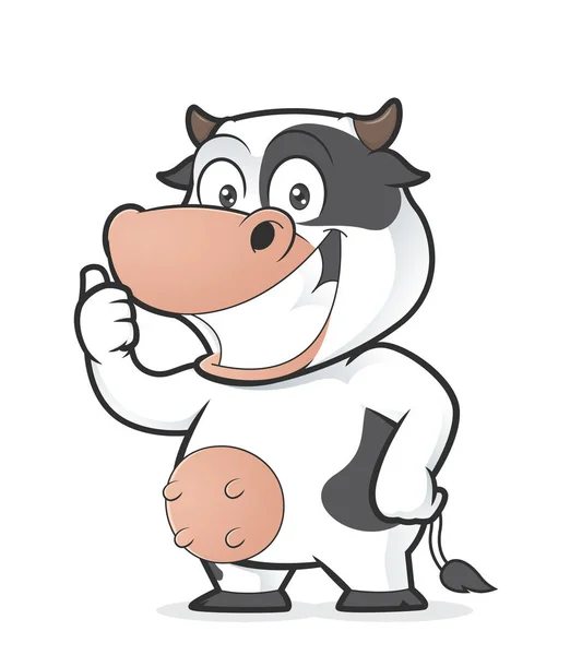 Cow giving thumbs up — Stock Vector
