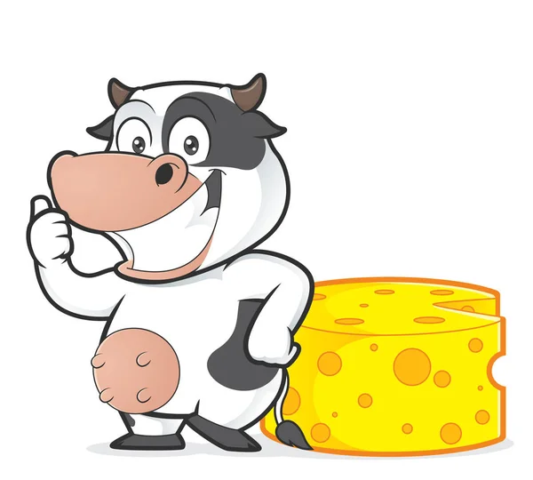 Vaca com queijo — Vetor de Stock