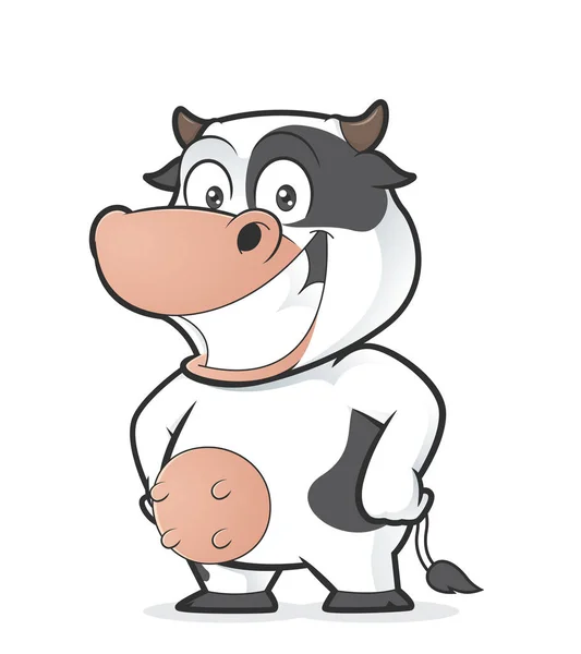 Ko med hand på höft — Stock vektor
