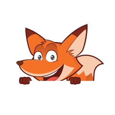 Holding ve boş bir tabela üzerinde seyir Fox