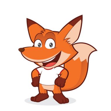 Bir beyaz t gömlek giymiş Fox