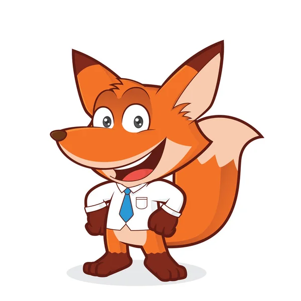 Affärsman fox leende — Stock vektor