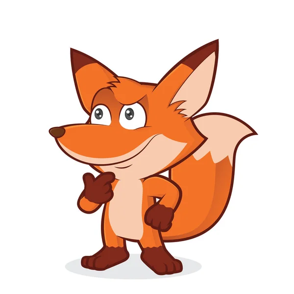 Fox in denken gebaar — Stockvector