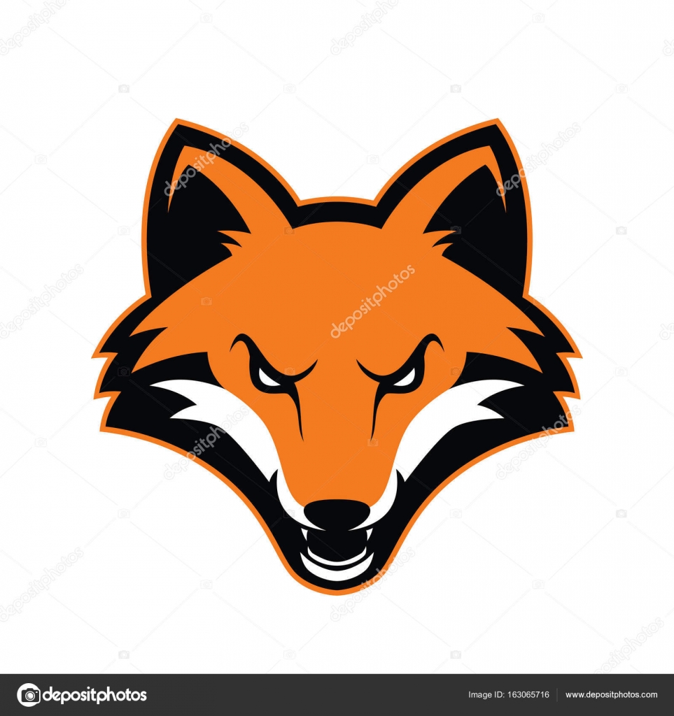 Fotos: cabeza de zorro dibujo | Mascota cabeza de zorro — Vector de