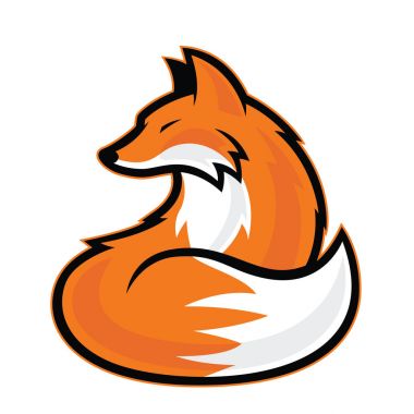 Fox mascot logo clipart