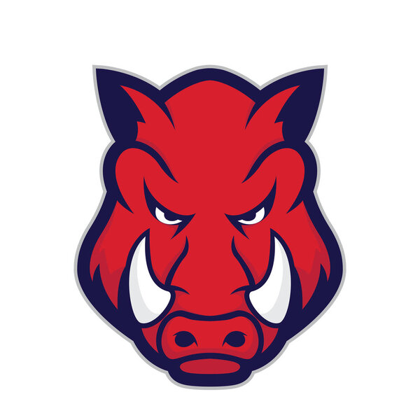 Wild hog or boar head mascot