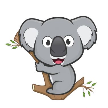 Koala on a tree clipart