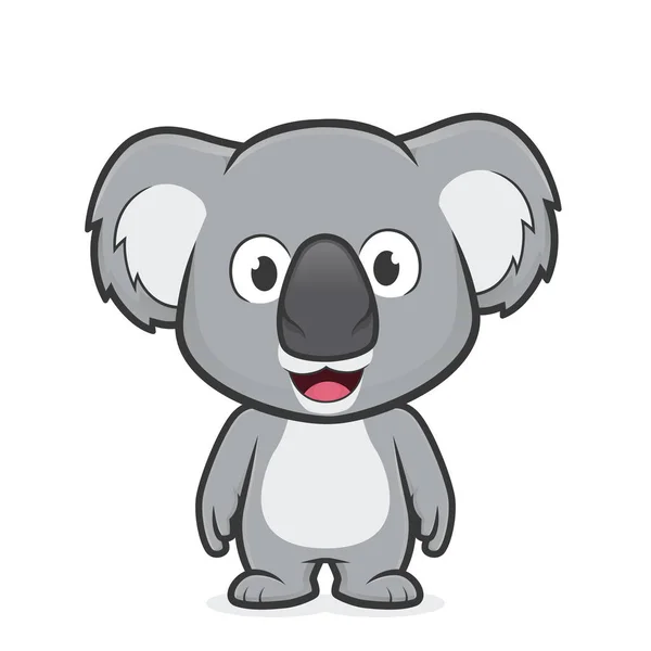 Koala de pé e sorrindo —  Vetores de Stock