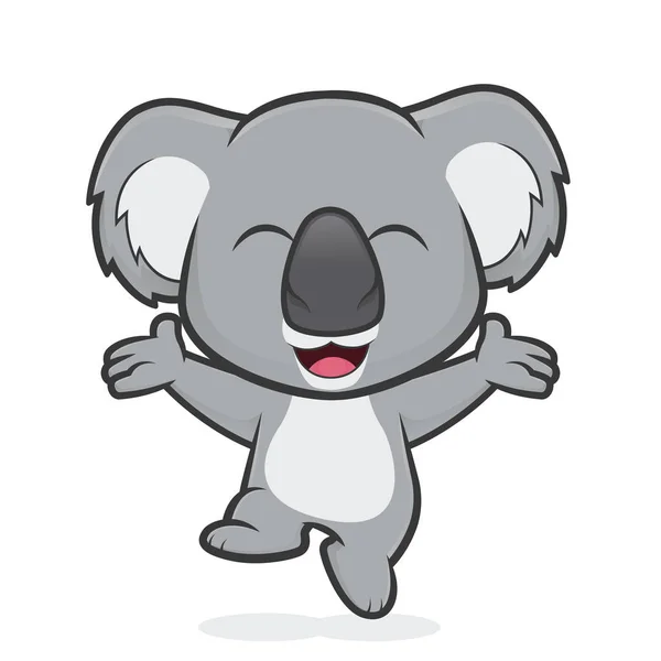 Salto de coala feliz — Vetor de Stock