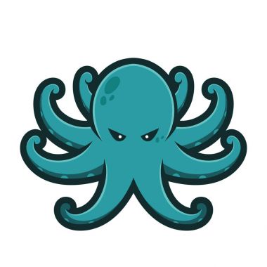 Ahtapot maskot logosu