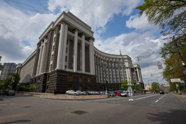 06.05.2020 Ukraine. Kyiv. The Cabinet of Ministers of Ukraine buildings. 