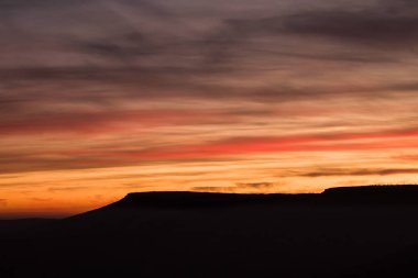 Günbatımı Gökyüzü Arkaplanı Aksaray Köyü Türkiye