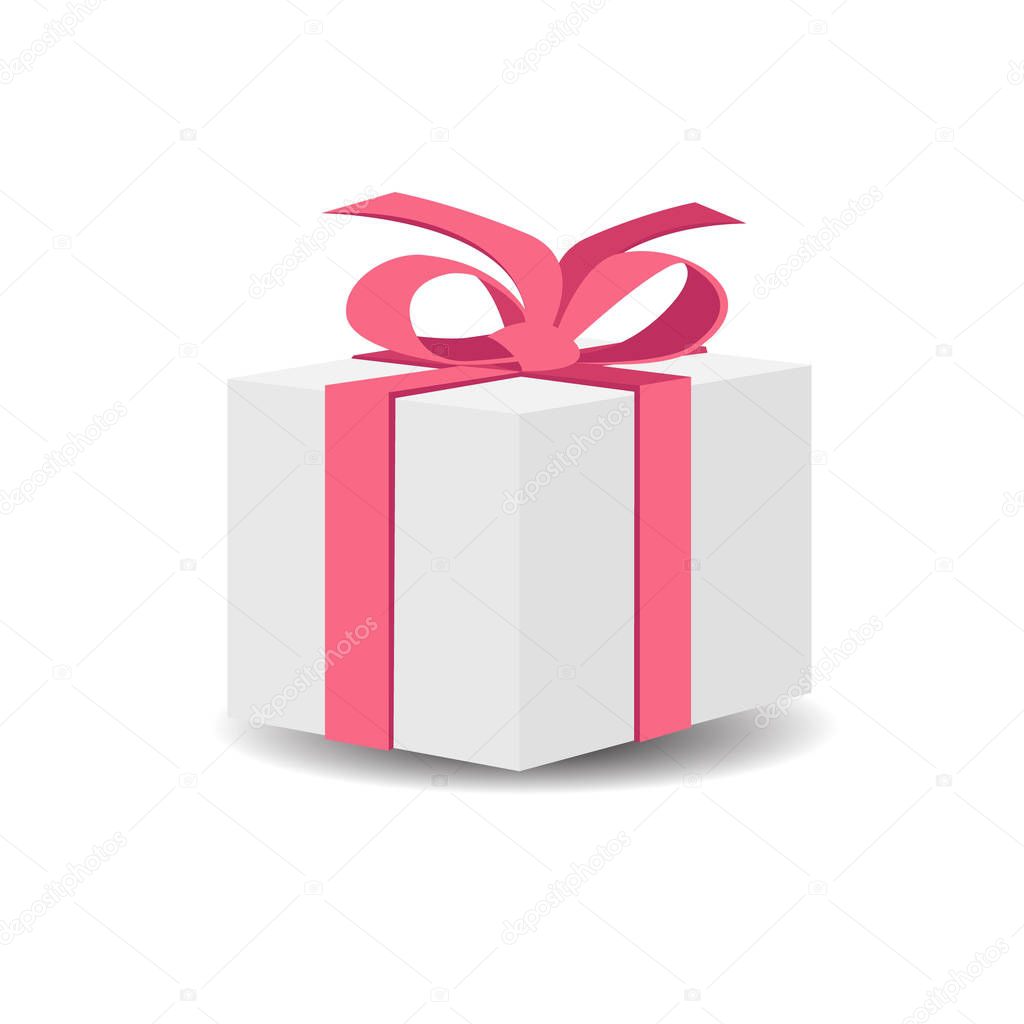 Vector Gift Box isolated on white