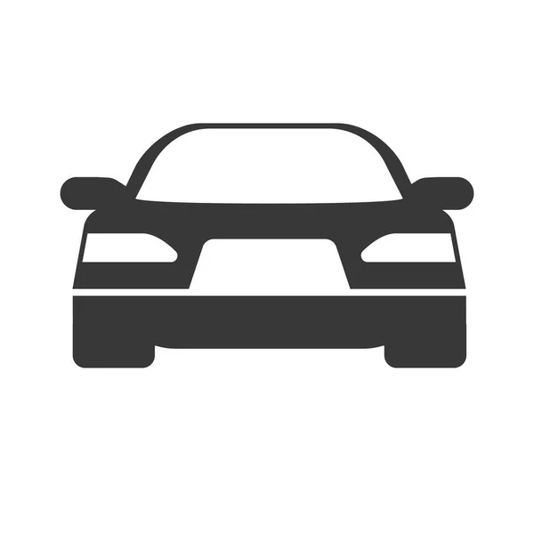 ベクトルの簡単な車のアイコン、白で隔離 — ストックベクタ