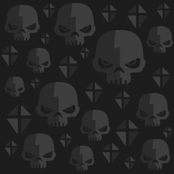 Crânes vecteur motif sans couture — Image vectorielle