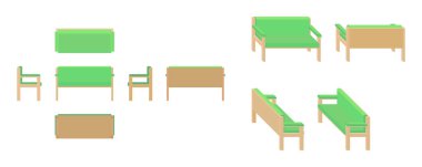 farklı açılardan gelen yeşil bank