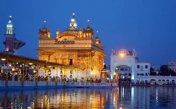 Monumento Indio Famoso Templo Oro Sikh Gurdwara Harmandir Sahib Icono — Foto de Stock