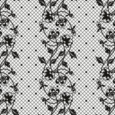  Beyaz arka planda siyah sorunsuz dantel çiçek desenli. Sonsuz duvar kağıdı dekorasyon tasarım, iç çamaşırı ve takı için. Senin davetiye, duvar kağıdı ve daha fazlası.