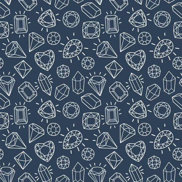 Şirin moda mücevher ve elmas ile seamless modeli.