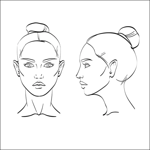 genç güzel kadın yüzü. 