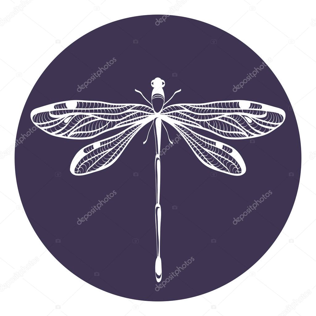 Beautiful icon dragonfly vector illustration.
