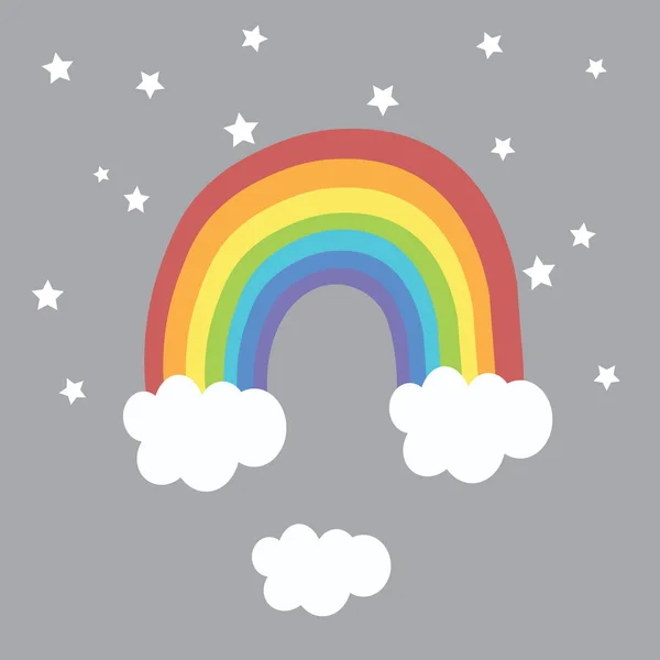 Sterne Wolke Regenbogen Muster Poster Textur — Stockfoto