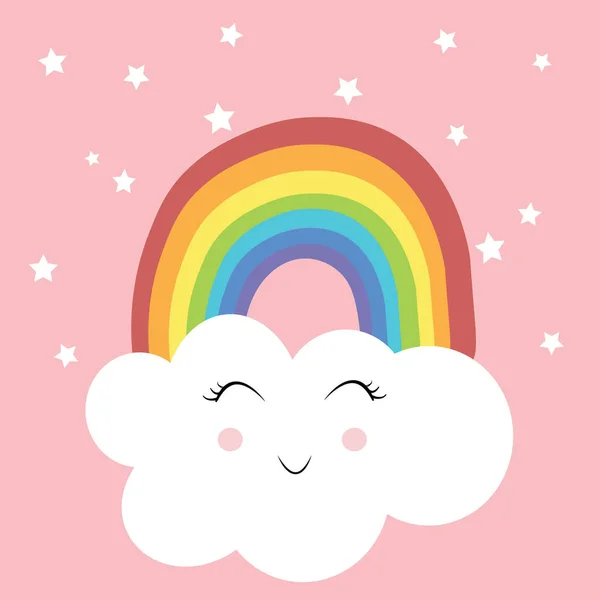star cloud rainbow nursery pattern poster  texture