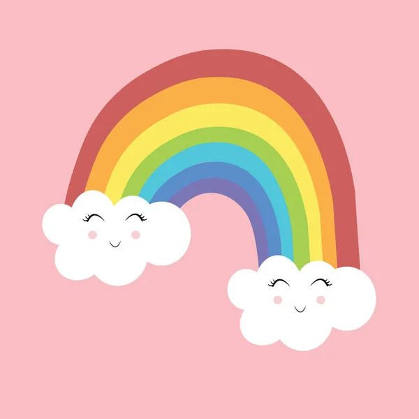 Star Sun Cloud Rainbow Illustration Vector Nursery — Stock Photo, Image