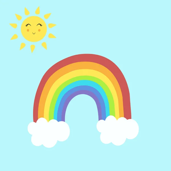 Ster Zon Wolk Regenboog Illustratie Vector Kwekerij — Stockfoto