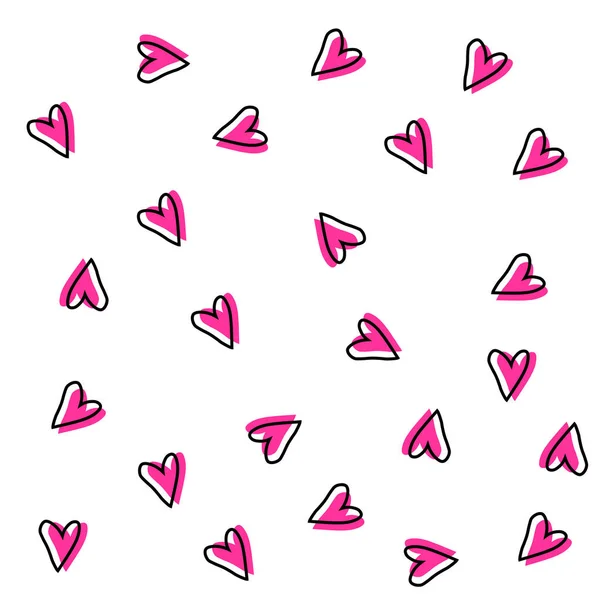 Love Heart Pattern Illustration Vector Valentine Card — Stock Photo, Image