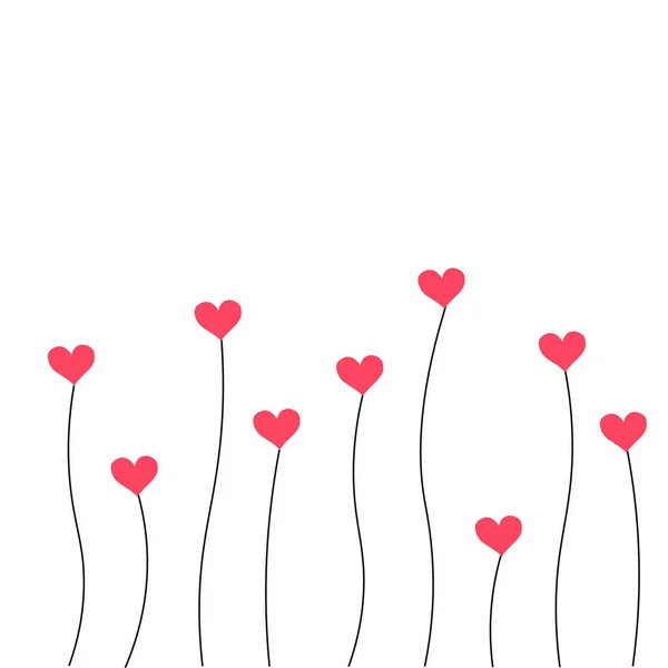 ハート型イラストベクトルバレンタインカード — ストック写真
